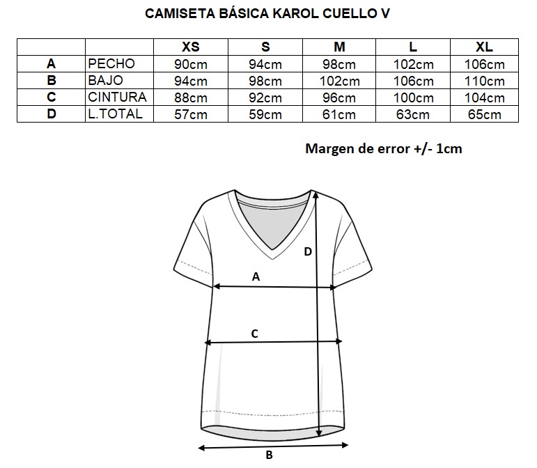 Camiseta Karol cuello V