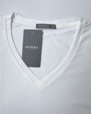 Camiseta Cuello V Karol Ivory