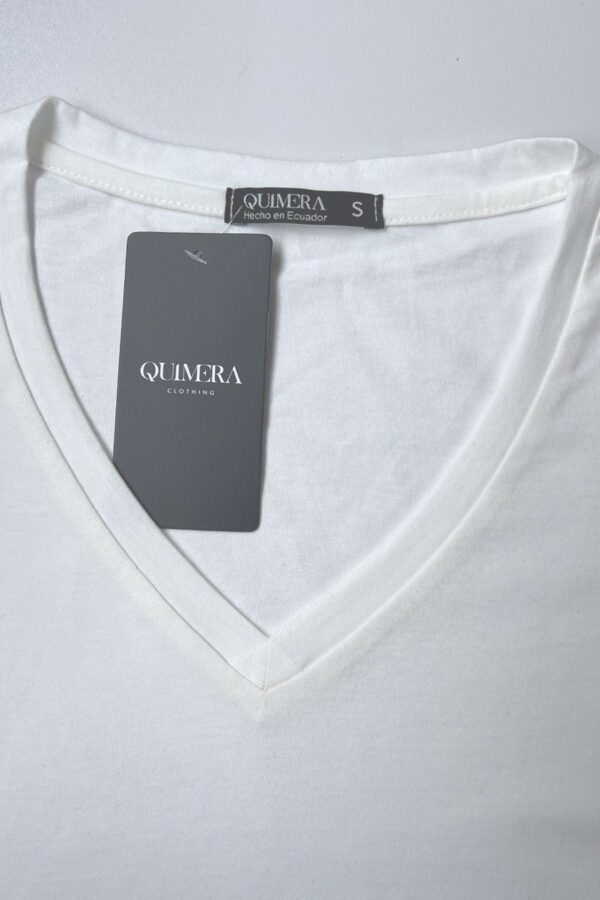 Camiseta Cuello V Karol Ivory