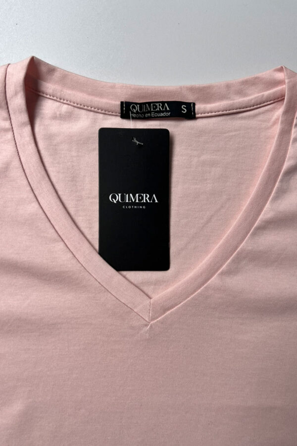 Camiseta Cuello V Karol Palo Rosa