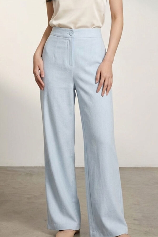 Pantalón Lino Libertad Celeste