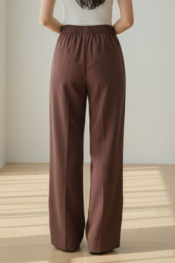 Pantalón Sastre Elástico Chocolate