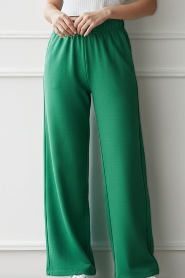 Pantalón Wide Leg Verde Hoja