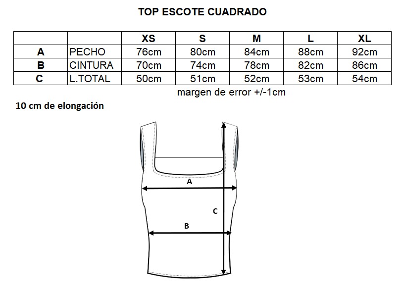 Top escote cuadrado