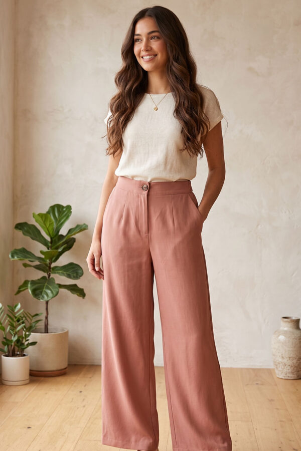 Pantalón Sastre Elástico Blush