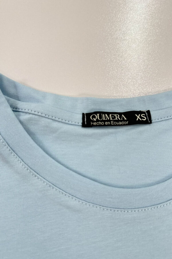 Camiseta Básica Mujer Celeste