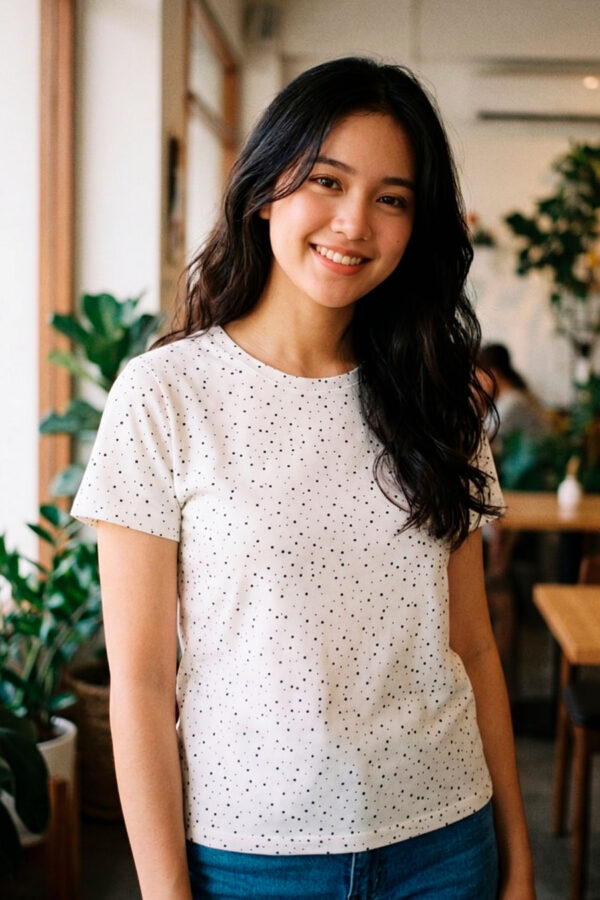 Camiseta Mini Polka Ivory