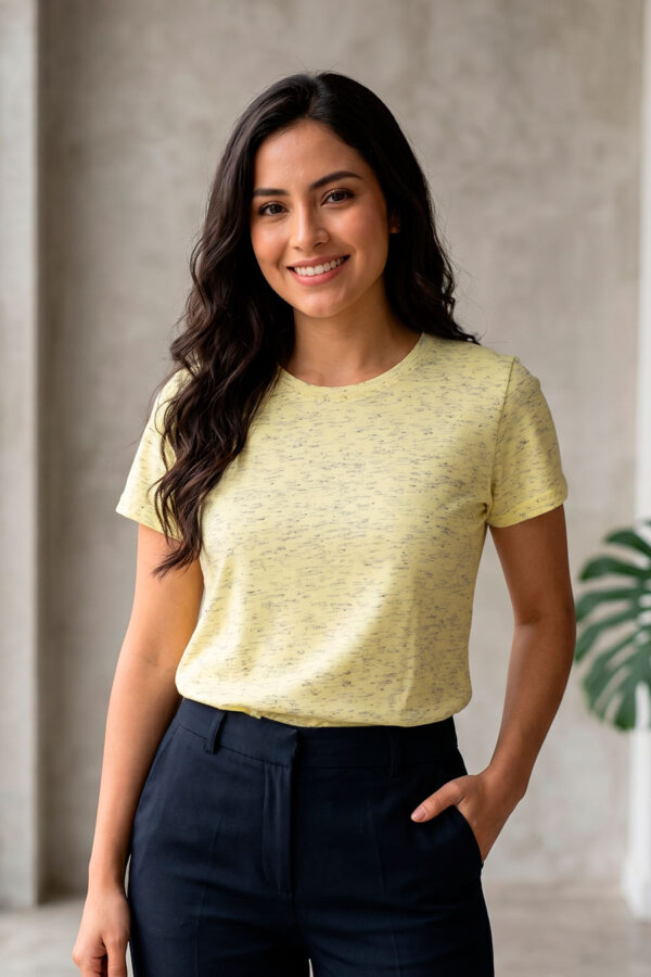 Camiseta básica Mujer Amarillo Neps